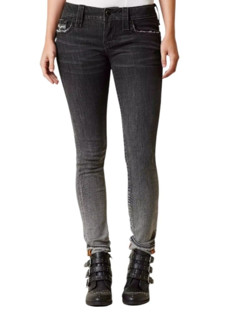 Rock Revival Arda Skinny Low-Rise Black Wash Denim Jeans-NWOT